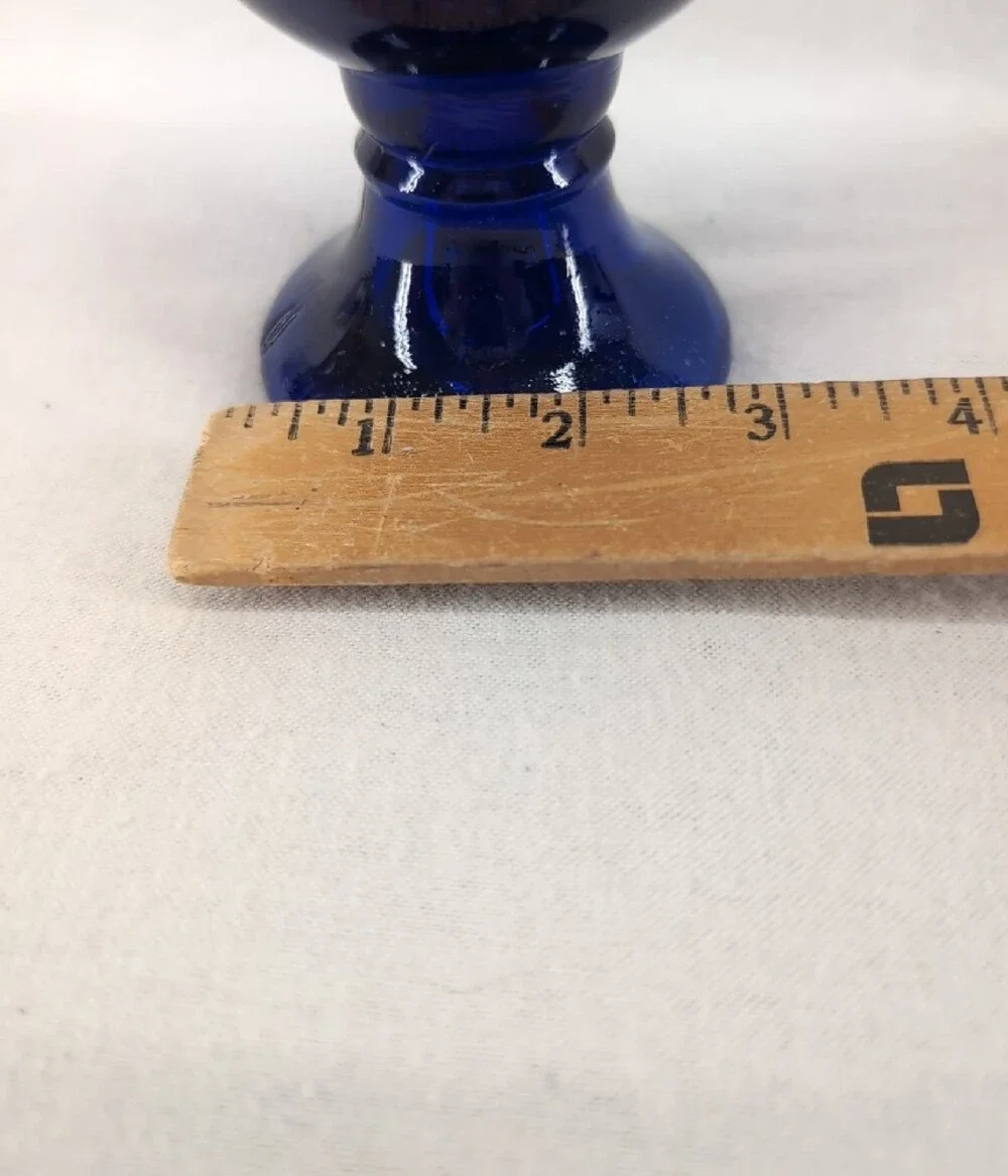 Cobalt Blue Mini Vintage (Base Only)-Style Oil Lamp